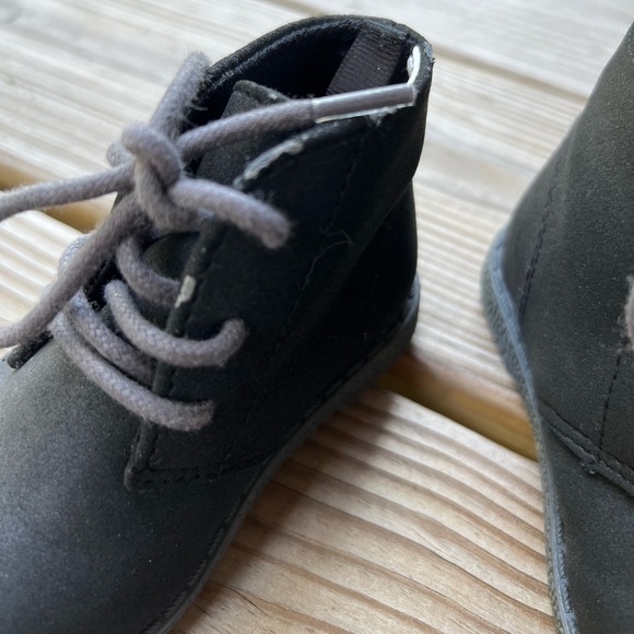 Baby infant size 4 Classic Black Kids Boots with laces - Picture 6 of 8